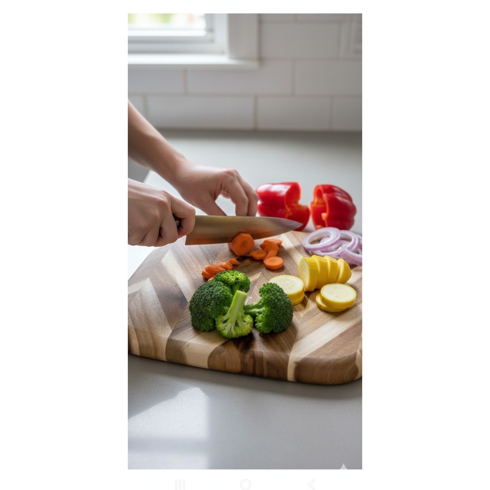 Madeira Acacia Herringbone Cutting Board, 12.5" x‎ 14.5" by Architec